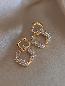 OOMPH Gold-Toned Oval Hoop Earrings