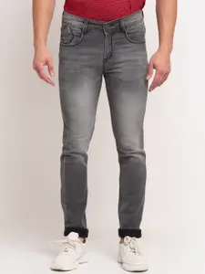 Rodamo Men Grey Slim Fit Mildly Distressed Heavy Fade Stretchable Jeans
