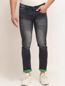 Rodamo Men Grey Slim Fit Slash Knee Heavy Fade Stretchable Jeans