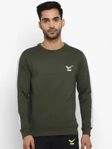 Yuuki Men Olive Green Sweatshirt