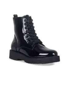 London Rag Black Block Heeled Boots