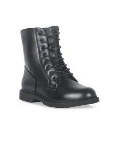 London Rag Black Suede Block Heeled Boots