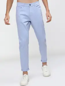 HIGHLANDER Men Blue Tapered Fit Trousers
