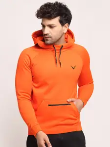 Invincible Men Orange Hooded Sweatshirt