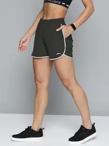 Slazenger Women Black Solid Sports Shorts
