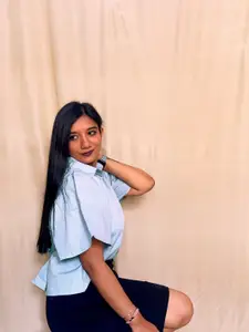 Tokyo Talkies Women Blue Casual Shirt