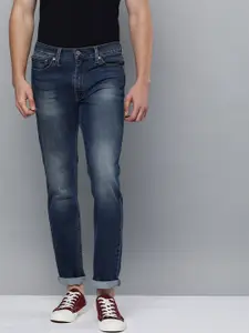 Levis Men Blue 511 Slim Fit Mid-Rise Heavy Fade Stretchable Jeans