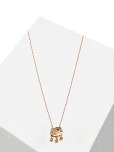 AVANT-GARDE PARIS Rose Gold-Plated Quirky Pendant With Chain
