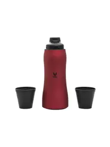 Vaya Red Solid Double Wall Insulated Stainless Steel Thermos Flask 900 Ml