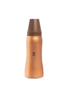 Vaya Orange Solid BPA-Free Stainless Steel Water Bottle With Gulper Lid
