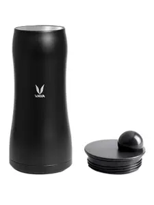 Vaya Black Solid Stainless Steel Vacuum Water Bottle 900 ML