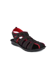 Bata Boys Black & Red Fisherman Sandals