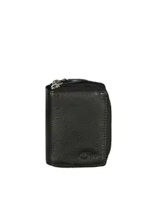 Style SHOES Women Black Leather Zip Around Wallet