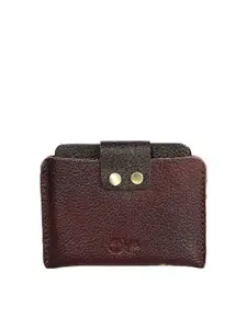Style SHOES Women Maroon Genuine Leather Card Holder