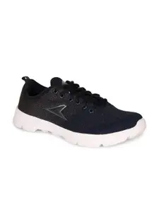Power Men Navy Blue Textile Running Non-Marking Shoes