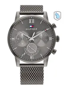 Tommy Hilfiger Men Grey Dial & Grey Stainless Steel Straps Analogue Watch TH1791882W