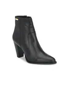 Delize Black Party Block Heeled Boots