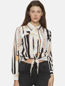 Campus Sutra Women Multicoloured Classic Printed Casual Shirt