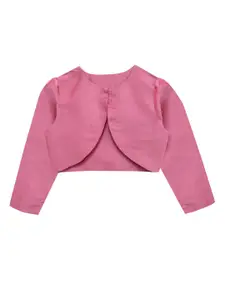 A.T.U.N. A T U N Girls Pink Crop Shrug