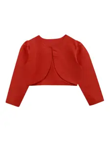 A.T.U.N. A T U N Girls Red Crop Shrug