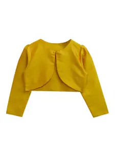 A.T.U.N. A T U N Girls Yellow Party Crop Shrug