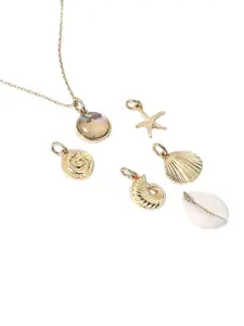 Lilly & sparkle Gold-Toned 6 Changable Pendant Chain