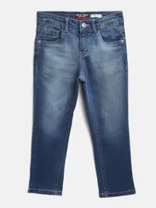 Gini and Jony Boys Blue Slim Fit Light Fade Stretchable Jeans