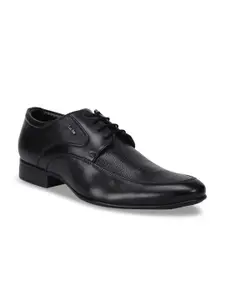 Bata Men Black Textured Formal Derbys