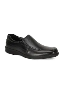 Bata Men Black Leather Formal Slip-On Shoes