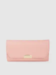 Lino Perros Women Pink Animal Printed PU Zip Around Wallet