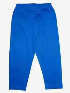 KiddoPanti Boys Blue Solid Lounge Pants