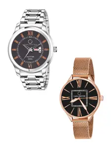CARLINGTON His & Her Analogue Watch Gift Set