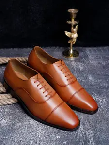 LOUIS STITCH Men Premium Leather Dual Tone Patina Oxford Shoes