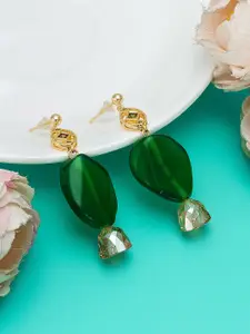 aadita Gold-Toned Spherical Drop Earrings