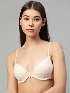 Marks & Spencer Pink Abstract Bra - Underwired Lightly Padded