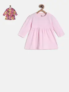 MINI KLUB Multicoloured Pack of 2 Pure Cotton T-shirt Dressses
