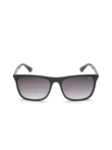 IDEE IDEE Men Grey Lens & Black Square Sunglasses with Polarised Lens