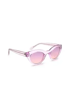 IDEE Women Pink Lens & Pink Cateye Sunglasses with Polarised Lens IDS2582C4SG