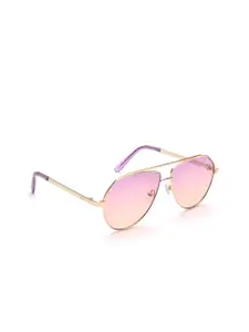 IDEE Women Pink & Gold-Toned Polarised Aviator Sunglasses IDS2672RC3SG