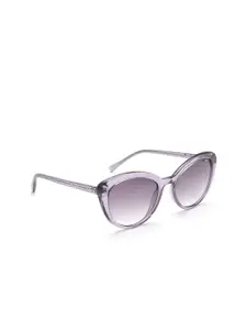IDEE Women Grey Lens & Purple Cateye Sunglasses with Polarised Lens IDS2670RC4SG