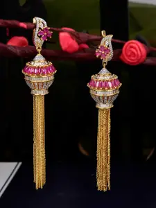 Tistabene Gold-Plated Red Drop Earrings