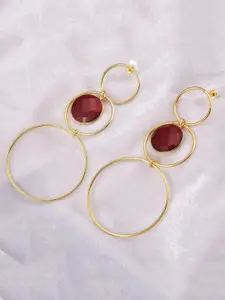 Tistabene Gold-Plated Pink Drop Earrings