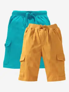 KiddoPanti Boys Pack of 2 Pure Cotton Cargo Shorts