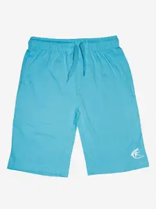 KiddoPanti Boys Blue Pure Cotton Regular Shorts