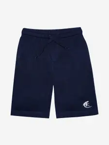 KiddoPanti Boys Navy Blue Pure Cotton Shorts
