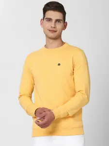 Peter England Casuals Men Yellow Sweatshirt