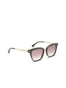 Image Women Pink Lens & Brown Square Sunglasses With Polarised Lens IMS733C2SG