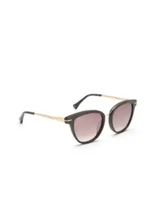 Image Women Pink Lens & Black Oval Sunglasses with Polarised Lens IMS734C2SG