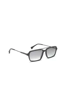 Image Men Grey Lens & Black Rectangle Sunglasses with Polarised Lens