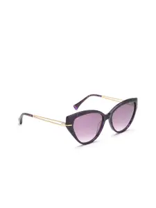 Image Women Purple Lens & Black Cateye Sunglasses with Polarised Lens IMS735C5SG